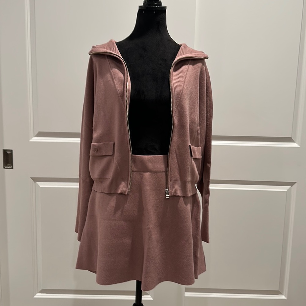 Anthropologie Rose Pink Circle Skirt Set